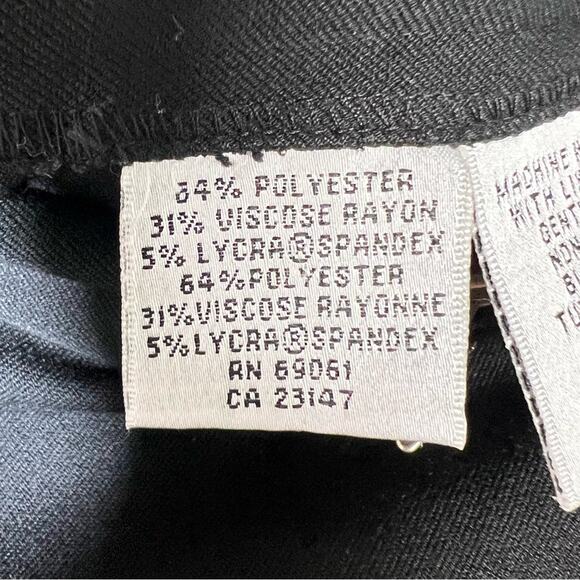 Talbots black straight leg casual dress pants with zippered pockets size 6 B144 - Picture 3 of 4